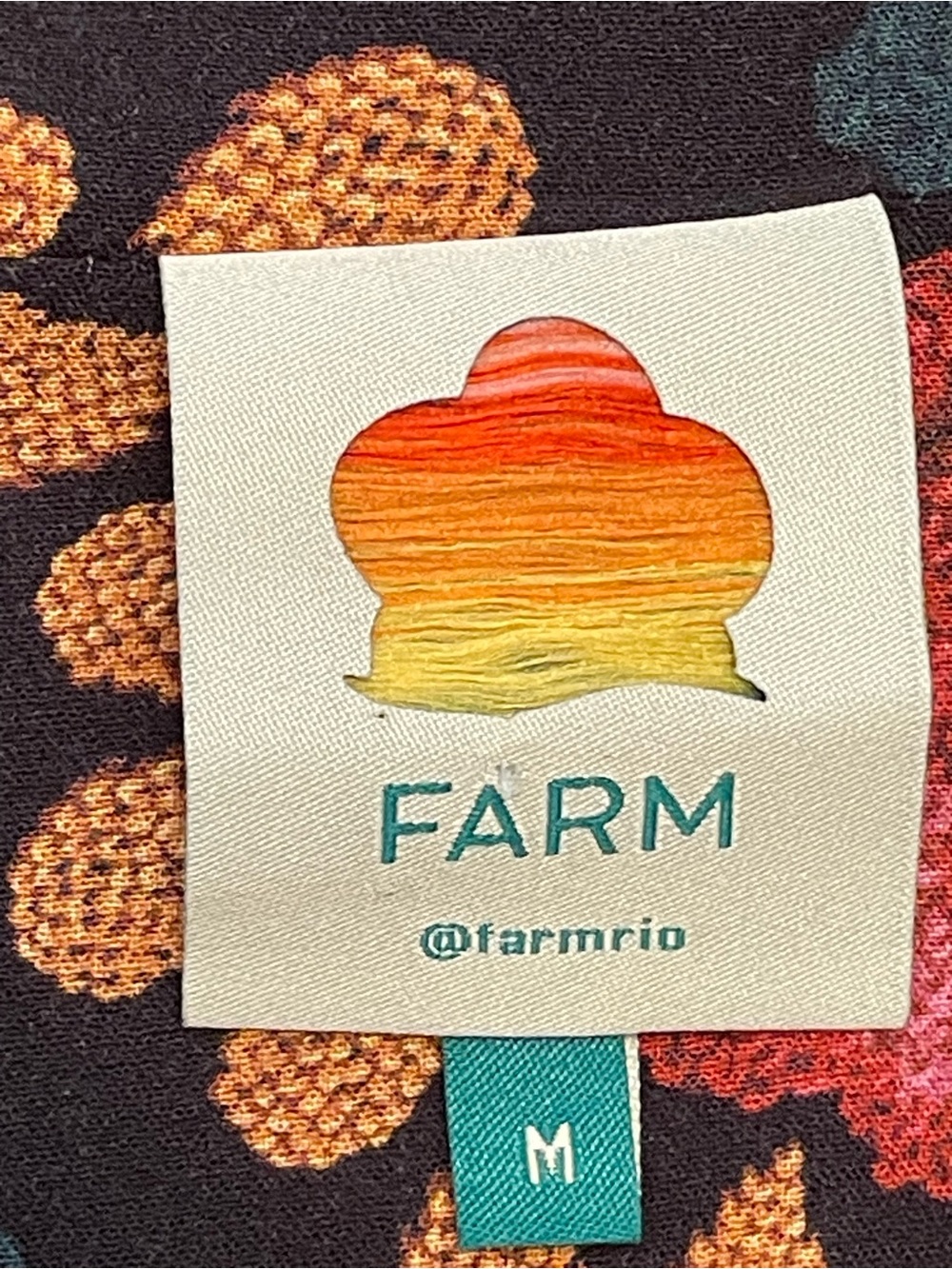 FARM Rio Black Floral V‑Neck Long Sleeve Maxi Dress with Green, Pink and Orange - Picture 5 of 7